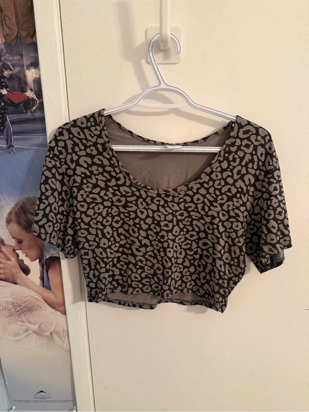 Smash + Tess Taupe and Black Leopard Crop Top